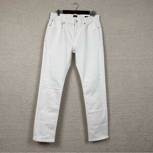 J Crew Factory Jeans Mens 32x32 White Slim Flex‎ Preppy Old Money Country Club